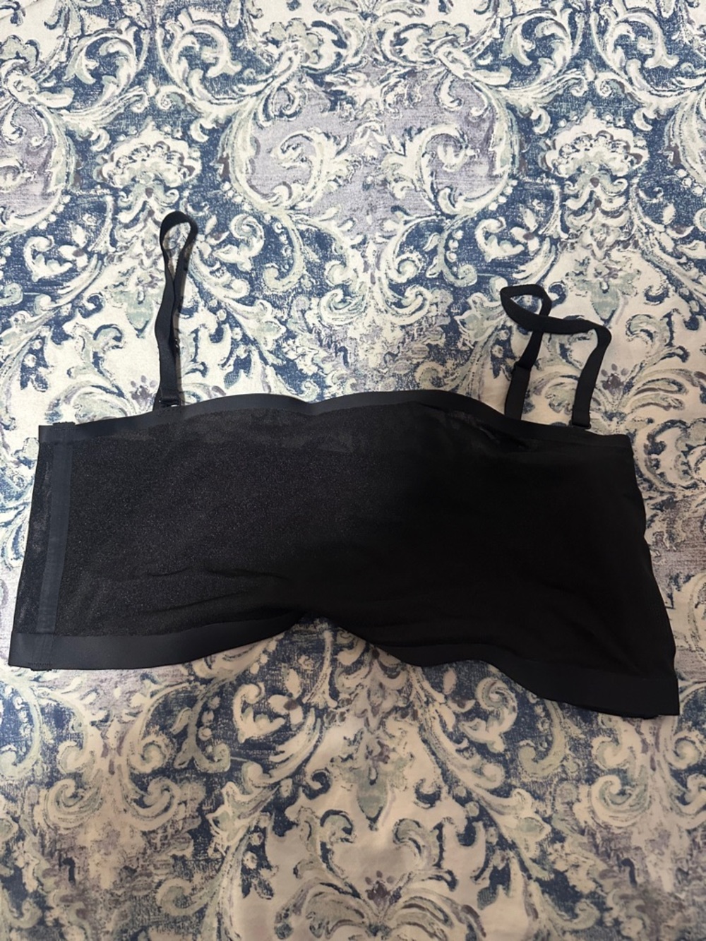 Skims Black Bandeau Bralette with Adjustable Straps